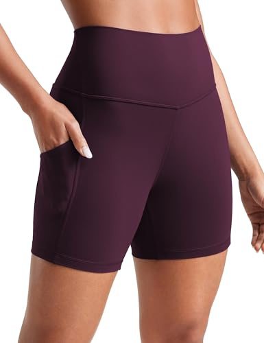 CRZ YOGA Butterluxe Radlerhose Taschen 13/20cm | Extrem Weich, Leichte Kompression, Workout, Hohe Taille, für Damen
