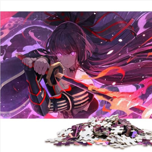 Puzzle für Erwachsene Houkai Gakuen Herrscher des Donners, 1000-teiliges Puzzle für Erwachsene, Kinder ab 12 Jahren, Papppuzzles, Familienaktivität, Größe: 26 x 38 cm