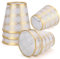 YISUN Kleine Lampenschirme 6er Set Lampenschirm Hängelampe Tischlampe Wandleuchte Stehlampe, PVC Kristall Kronleuchter Lampenschirme für Küche Schlafzimmer Nachttisch Wohnzimmer (6, Champagner Gold)