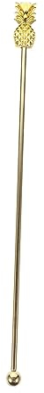 MAGICLULU Pineapple Stirring Rod Swizzle Stick Cocktail Stirrer Drink Stirrers Pineapple Cocktail Sticks Beverage Stirrer Coffee Stirrer Stainless Steel Bar Spoon Mixing re-usable
