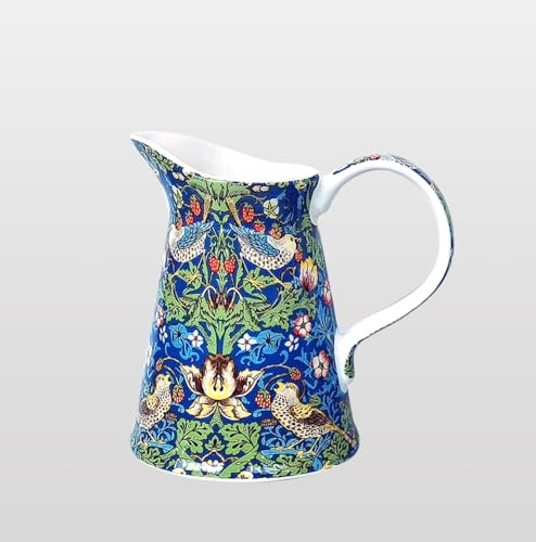 heritage Large 15cm jug William Morris Blue Strawberry Thief Design
