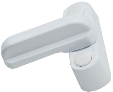 TAZIZI Verrou de sécurité robuste en forme de T pour portes et fenêtres en PVC, Lot de verrous en alliage de qualité, Facile à installer, Blanc