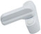 TAZIZI Verrou de sécurité robuste en forme de T pour portes et fenêtres en PVC, Lot de verrous en alliage de qualité, Facile à installer, Blanc
