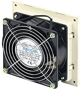 Xumh2024-3 Badlüfter Fan Platz Abzugshaube Schrank Lüftungsfilter-Set Fensterläden Abdeckung Fan Grille Louvers Gebläse Ventilator Filter mit Ventilator, 148,5 * 148.5mm Abluftventilator