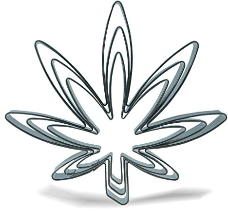 Keewah Marihuana-Blatt-Ausstechformen-Set – 13,2 cm, 10,9 cm, 8,6 cm – 3-teilig – Edelstahl