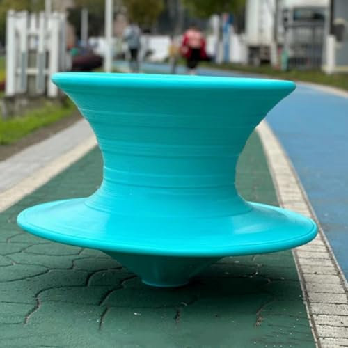 Chaise pivotante Gyro Sensory-Drehstuhl 360° frei drehbarer Gyro-Stuhl, Außen/Innen Sense Sportgeräte für autistische Kinder, Stabiler Balance-Spiel-Stuhl/Spinner-Sitz für alle Wetterlagen(Light Blu