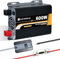 ECO-WORTHY 600W 12Vdc-230Vac Netzunabhängiger Solarwechselrichter Sinuswelle mit Fernbedienung & ANL-Sicherung & Batteriekabel für Auto Wohnmobil Caravan Camping und Solar System Haus