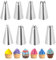 Ouligay 8 Stück Edelstahl Spritztüllen, Tüllen für Spritzbeutel Klein Spritztülle, Sterntülle Tüllen Set, Profi Sterntüllen, Piping Tips für Kuchen Cupcake Keksen Torten Dekoration