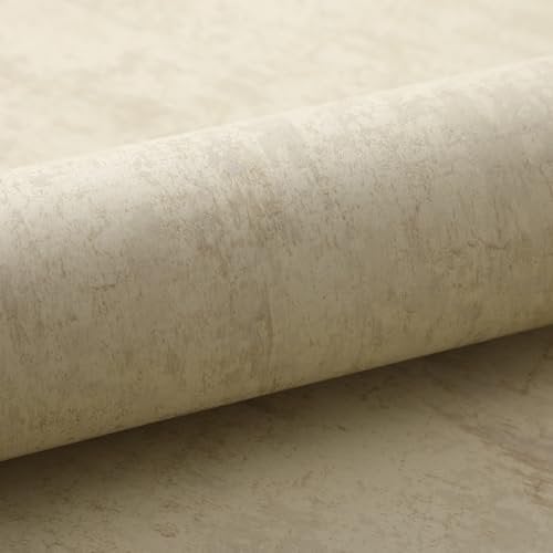 Trafagala Beige Yellow Mix Plain Wallpaper with Cracks Concrete Effect Wall Paper Roll No Match Wallpaper for Adults Kids Bedroom Living Room Hallway and Stairs
