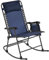 Yaheetech Mecedora Balancín Plegable Carga 120KG con Reposabrazos y Apoyo para Cabeza 102x65,5x103 cm para Exterior Acampar Porche Balcón (Azul Marino)