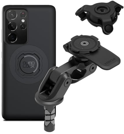 Quad Lock Motorcycle Fork Stem Mount PRO Kit with Vibration Dampener and MAG Phone Case for Galaxy S21 Ultra