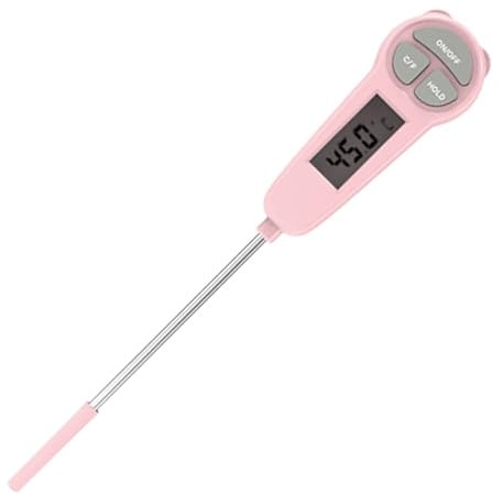 Babyflaschen -Thermometer - digitaler Wassertester, Edelstahlsonde | Schnellmessdisplay, Küchenkochhilfe, sofortiges Lesenzubehör, genaues Überwachungsgerät für Flüssigkeiten