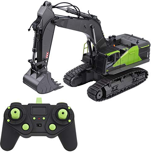 Dilwe Pelle RC 1/14 22 Canaux 2.4G, Jouet de Construction télécommandé avec Poignées en Alliage Métallique et Cabine Rotative à 350 °