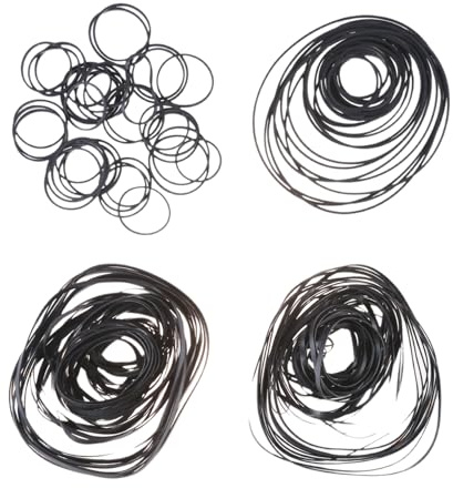 YIGZYCN Cintura per cassette a nastro, 1 mm, 2 mm, 3 mm, piatta/quadrata per cassette e videoregistratori, cinghie in gomma, registratori