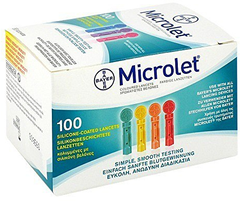 MICROLET Lanzetten farbig 100 St