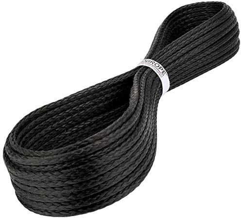 Kanirope® Dyneema Seil PRO 4mm 10m Schwarz 12-fach geflochten SK78 verstreckt beschichtet