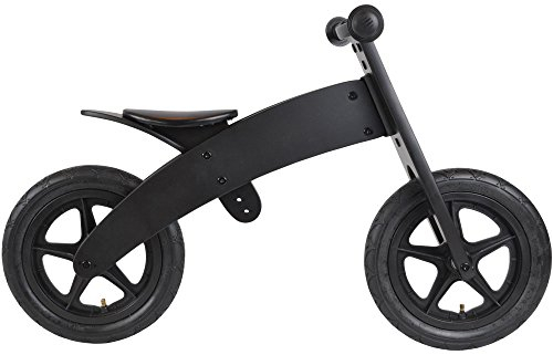 Bandits & Angels Holzlaufrad Black Bandit 2 in 1 Schwarz ab 2 Jahren – Wenderahmen – Sattel höhenverstellbar – Laufrad aus Holz – für Jungen und Mädchen