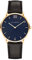 PAUL HEWITT Armbanduhr Männer Edelstahl Sailor Line Blue Lagoon - Herren Uhr Lederarmband (Schwarz), Herren Armbanduhr (Gold), blaues Ziffernblatt