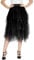 Damen Elastic Bund Tutu Prinzessin Tüll Unterrock Pettiskirt (XL, schwarz)