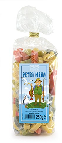 Bull & Bear bunte Fische Nudeln, 250g, Motivnudeln aus Hartweizengrieß, handgefertigt in deutscher Manufaktur, Pasta Geschenk