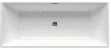 Design freistehende Acryl Badewanne 175x75x58 cm weiss FREEDOM R