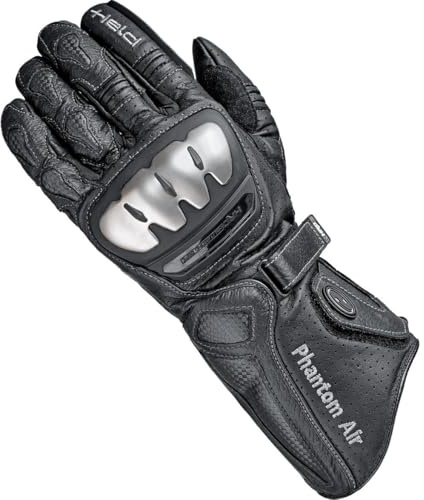 Held Motorradhandschuhe lang Motorrad Handschuh Phantom Air Handschuh schwarz 11, Herren, Sportler, Sommer, Leder