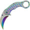 G8DS® Karambit 540 Scharfes Outdoor Survival Karambitmesser | Kleines Einhand-Messer，Messer mit Rainbow Edelstahlklinge, für Arbeit Wandern Camping
