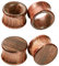 Crdifu 2 Paar Ohr Plug Flesh Tunnel Set aus Holz Double Flared Ohr Expander Piercing Schmuck(6-20mm).