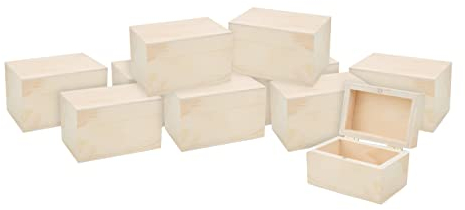 VBS XXL 10er-Pack Holzkästchen mit Magnetverschluss 9x6x5,5cm Box