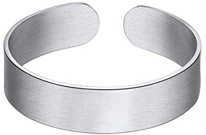 Suplight Verlobungsring Ehering für Damen Herren Edelstahl offener Ring verstellbar Band Ring 5mm breit matte Knöchelring Modeschmuck Geschenk für Jahrestag Valentinstag