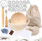 Brot Gärkörbchen Set Geeignet für Den Hausgebrauch Bäckerei Brot Machen Gärkorb Mit 23CM 25CM Größe Rund Gärkörbchen für Brot Backen Zubehör