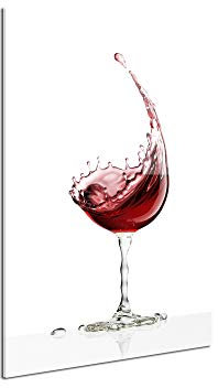 Tableau Plexiglas Eclat de Vin Rouge - Impression Verre Acrylique Style Vintage - Décoration Murale pour déco Maison, Cuisine, Salon, Chambre, Bureau - 30x50 cm