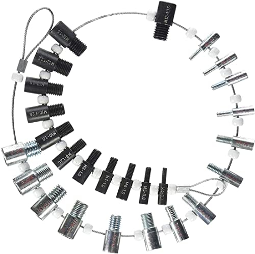 Original Gewindeprüfer (Zoll & metrisch) – Größenlehre Messwerkzeug für imperiale und metrische Muttern, 26 Außen-/Innenlehre – 35,6 cm & 30,5 cm metrisch