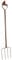 MirrorOutlet Large Garden Fork with Robin Feature. Brown Metal design 123cm