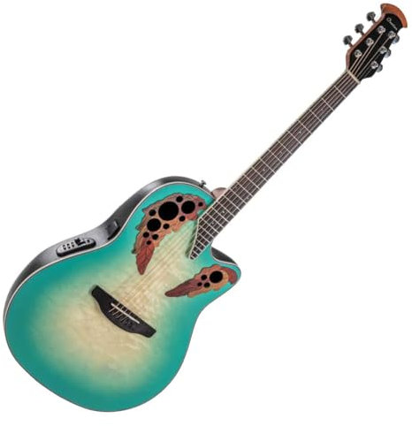 Ovation E-Akustikgitarre Celebrity Elite Plus CE44X Mid Cutaway - Edelholzdecke - Mid-depth Lyrachord Body - Mintburst - CE44X-9B-G