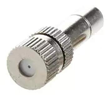 Yius Boquilla de niebla de agua, cabezal de aspersor de niebla ajustable, boquilla de riego de latón, micro nebulización para invernadero, accesorios para riego de jardín, 10 unidades
