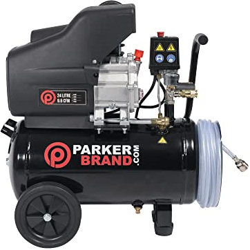 24 Litre Air Compressor with Hose Reel - 9.6 CFM, 2.5 HP, 24L