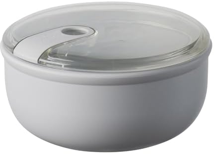 OMADA Design - Contenitore ermetico per alimenti rotondo da 0,75 L, porta pranzo con coperchio trasparente - Made in Italy - Linea Pull Box