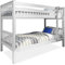 Blisswood Double Bed Bunk Bed, 3ft Wooden Bunk Beds With Ladder Twin Sleeper Kids Bunk Bed, Solid Pine Wood Frame Single Double Bed frame For Kids Children Home, White, L198 cm x W98 cm x H145