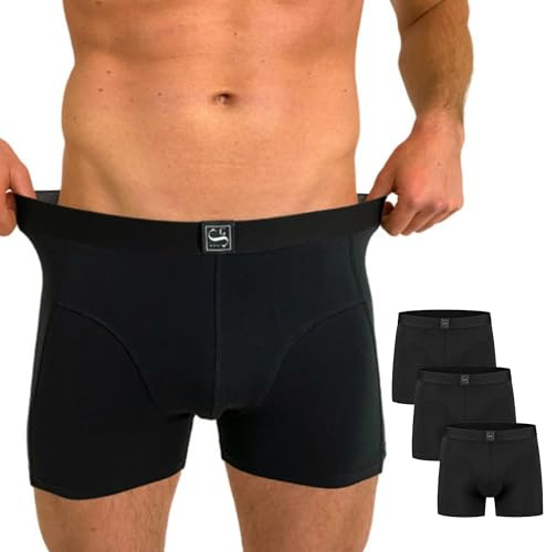 SITZTGUT Boxershorts Herren aus Baumwolle - Trocknergeeignet, Kratzfrei ohne Etikett, Bequeme Passform