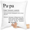 Kissen 40x40 Zierkissen - zum Vatertag - Papa Definition Substantiv Geschenkidee Geburtstag Papi Geschenk Weihnachten Danke Sagen - 40 x 40 cm - Weiß - Vatertagsgeschenk Vater für werdende väter