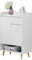 TUKAILAI Commode Sideboard Armoire de Salle à Manger Armoire Multi-usages avec 2 Portes et tiroirs, Moderne Armoire de Rangement Buffet pour entrée Cuisine Salle à Manger Salon, 32×91×60cm, Blanc
