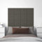 Bussandri Exclusive - Wandpaneele 12 Stk. Dunkelgrau 30x30 cm Samt 1,08 m²