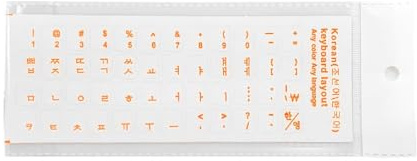 Autocollants transparents en 6 couleurs seulement, langue coréenne, couverture de clavier transparente avec lettre pour ordinateur portable, accessoires pour ordinateur portable coréen