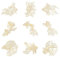 OLYCRAFT 9 Stück 4x4cm Goldene Metall Aufkleber Goldfisch Koi Aufkleber Selbstklebende Tier Fisch Aufkleber Goldene Epoxid Aufkleber Für DIY Sammelalben Epoxidharz Kunsthandwerk Dekoration