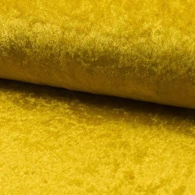 Pannesamt Meterware | 1 Meter | 26 Farben | Brilliant Samt | 145 cm breit | Stoff | Velour (Dunkel Gelb)