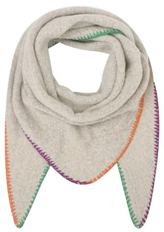 FASHION YOU WANT XXL Schal flauschig schal-tuch damen dicker dreieckstuch groß Wolle 3 FARBIG Farben kuschelig (NBbeige)