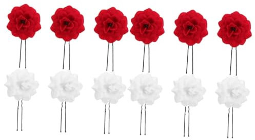 DOITOOL 12 Pz nuove forcine per rosa bastoncino per forchette per a fiore molletta forcine per a forma di u forcella per updo Rose