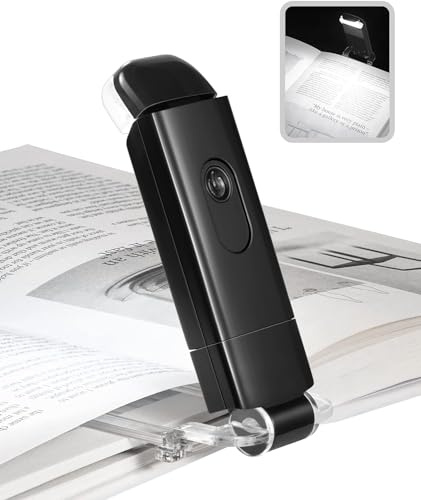 NIWWIN Leselampe, wiederaufladbare USB-Buchleuchte zum Lesen im Bett, Buchlampe mit Clip zum Lesen in der Nacht, Helligkeit einstellbar, Einschlafhilfe-Licht, warmweiß