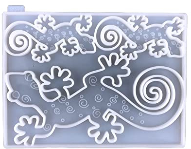 CASNO Silikonform, Gecko-Wanddekoration, hängende Anhänger, Epoxidharz, Tiere, Eidechsen, Ornament, Silikon-Gießform, DIY, Handwerk, Schmuckherstellung, Werkzeuge für Wohnzimmer, Büro, Garten